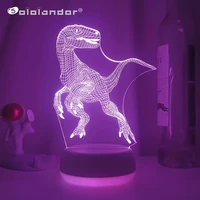newest dinosaur 3d lamp usb led 7colors nightlight tanystropheus lguanodon lampa gift for kids boys creative toy home decoration