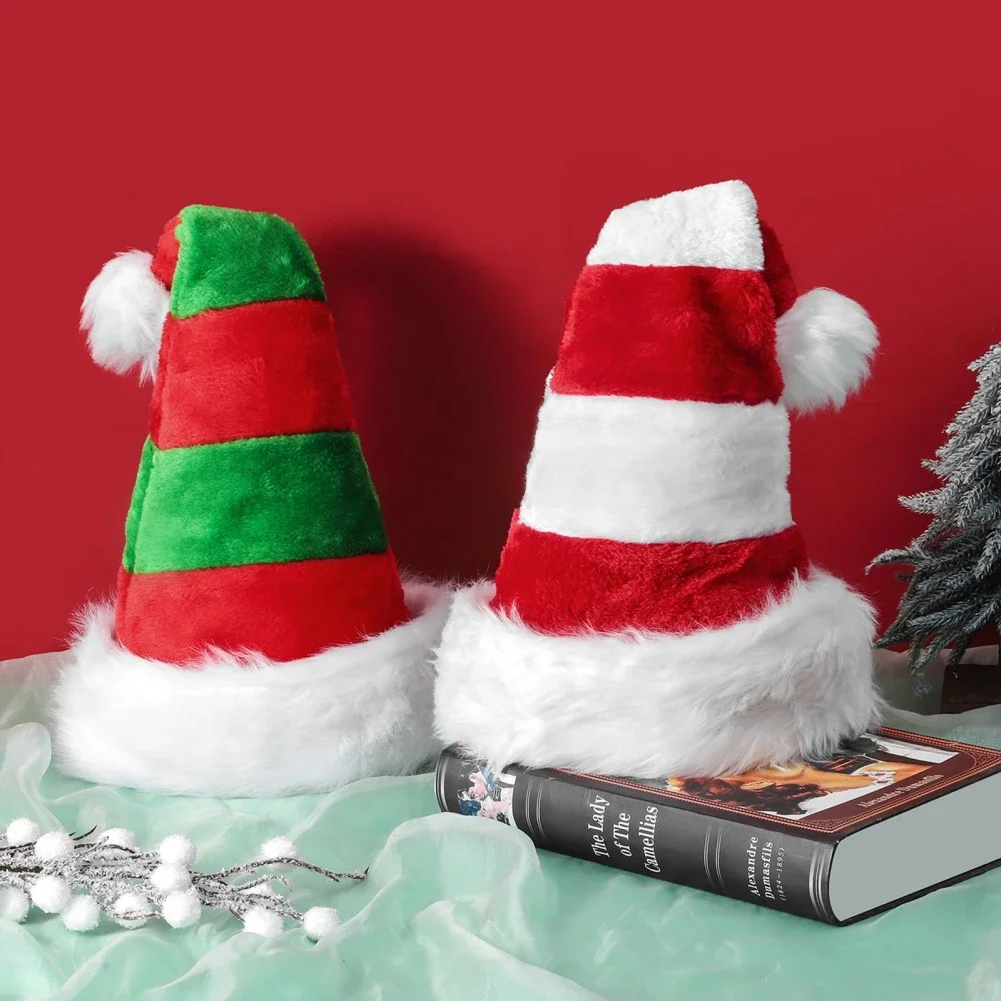 

Christmas Party Hat New Year Party Dressing Up Costume Props Funny Christmas Hats Long Striped Felt Plush Elf Hat Holiday Hats