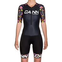 cannibal racing suit jumpsuit female short sleeve road bike riding comfortable skinsuit maillot ciclismo triathlon mtb tights