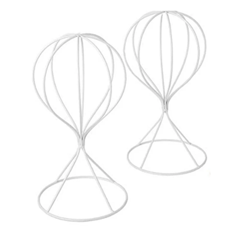 

2 Pcs Modern Metal Hat Stand Durable Stable Metal Hat Cap Rack Wigs Holder Hat Holder Hat Display Hat Rack Stand (White)