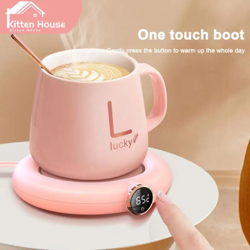 

DC 5V USB Heating Warm Cup Mat Constant Temperature Coaster 3 Gear Digital Display Adjustment Timing Heater For Coffee Milk Tea