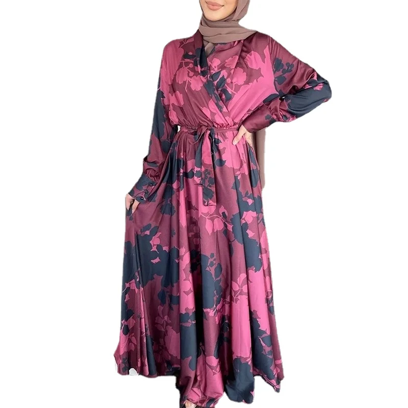 

Abaya Dubai 2022 Muslim Fashion Turkish Kaftan Dress Dashiki Print Bohemian Long Sleeve Dresses Plus Size Boubou Ankara Robes