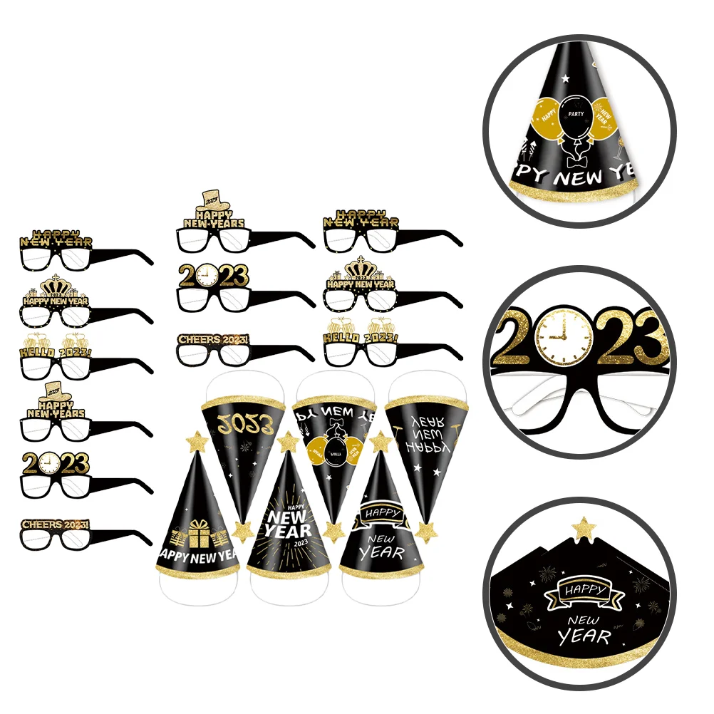 

Year Glasses Party New Eyeglasses Paper Fancy Frame Eveprops Photo Birthday Number Graduation Supplies Costume Sunglasses