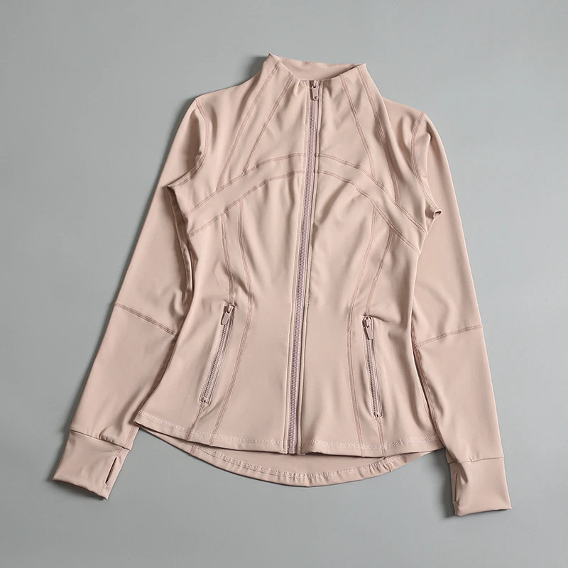 Женская тренировочная одежда с длинными рукавами спортивная верхняя со стоячим