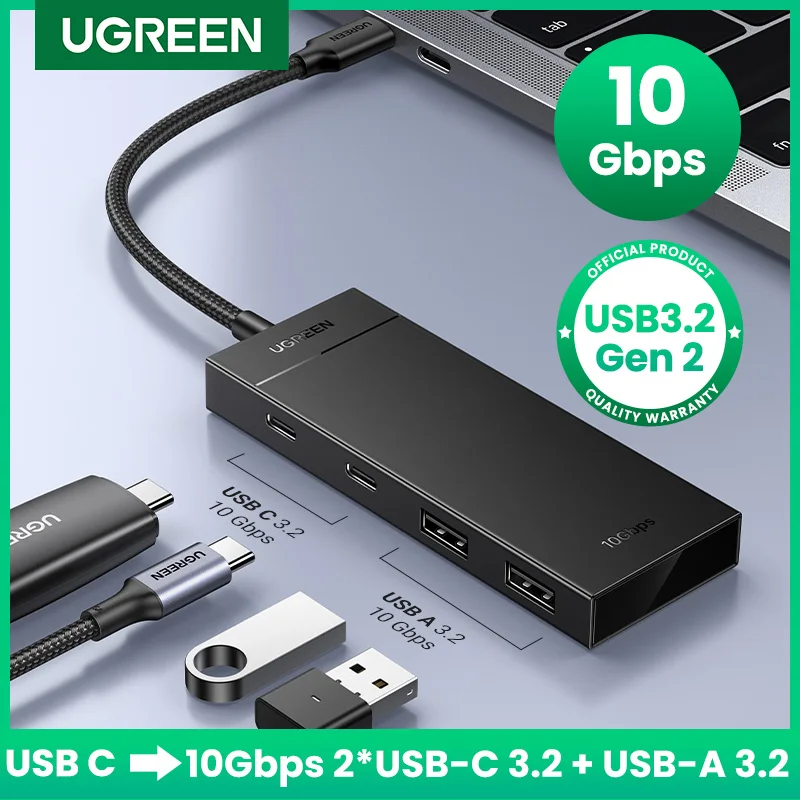 USB-концентратор UGREEN 10 Гбит/с Type-C 3 2 Gen2