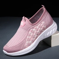 casual shoes womans mesh breathable slip on flat shoes 2022 ladies loafers comfortable lightweight sneaker socks women loafer