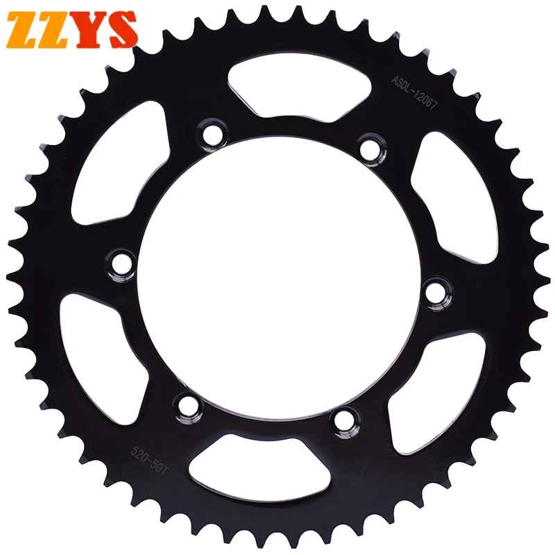 

520-50T 520 50T 50 Tooth Rear Sprocket Gear Wheel Cam For Kawasaki KDX200E KDX200 KDX 200 220 KDX220 KDX220R KX250E KX250 KX 250