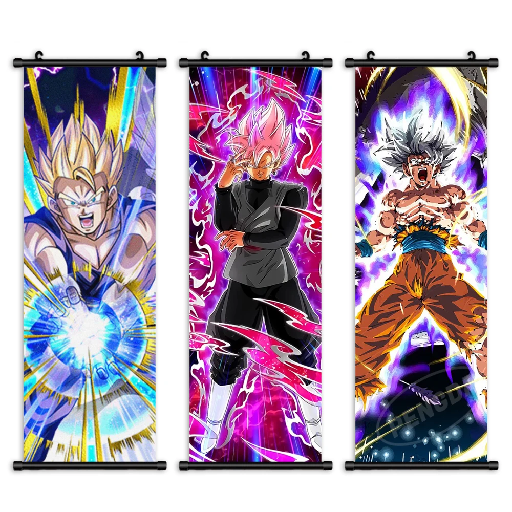 

Dragon Ball Wall Art Canvas Scroll Bathroom Pictures Poster Decorative Hanging Painting Print Anime Home Aesthetic Room Decor