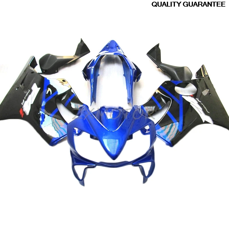 Фото Бесплатные обтекатели на заказ для комплекта обтекателей Honda CBR600 F4i 04 05 06 07, синий, черный пластик CBR600 F4i 2004 2005 2006 2007 WX33 №1