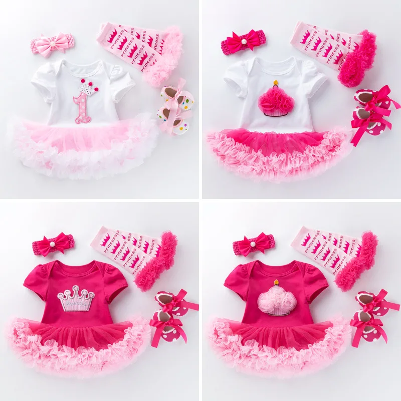 

Комплект из 4-х предметов с юбкой и коротким рукавом для новорожденных 0-24 м