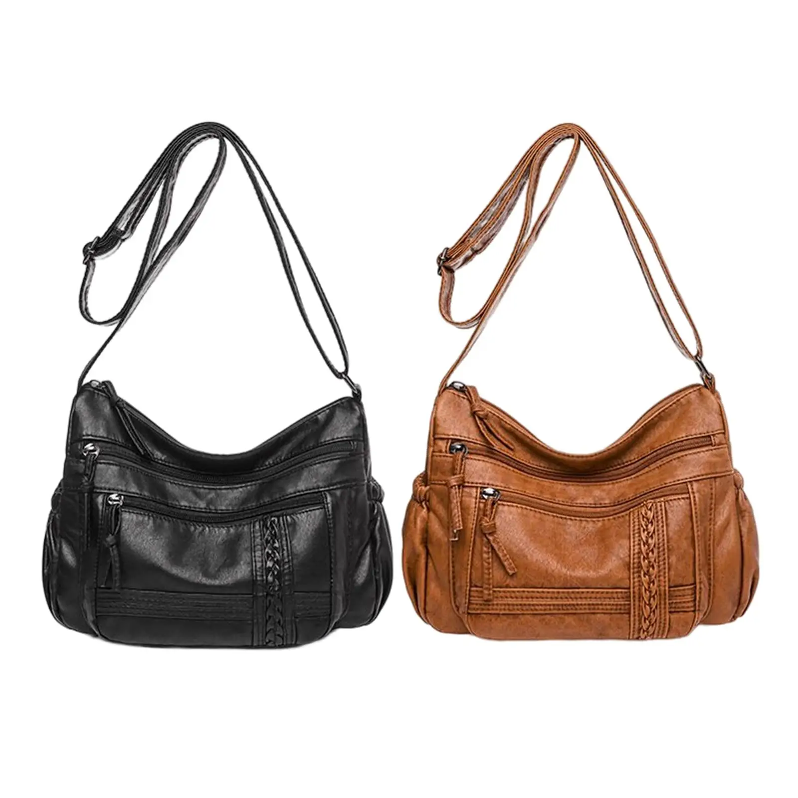 

PU Leather Shoulder Bag Women Totes Satchel Holiday Big Capacity Travel