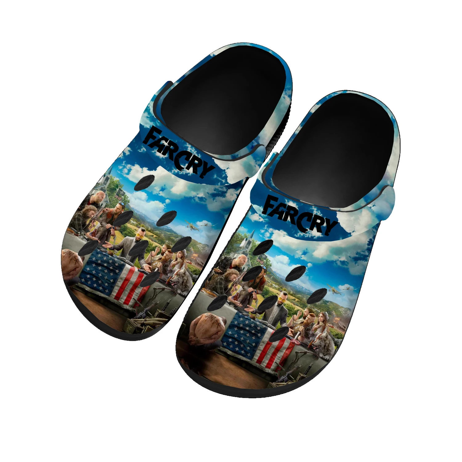 

Far Cry Custom Home Clogs Cartoon Game Mens Womens Teenager Fashion Tailor Made Water Shoes Garden Beach Hole Slippers Sandals