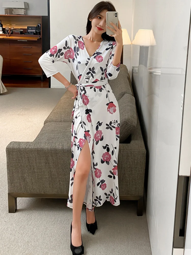 

Summer Women Dress Bodycon Evening Female Vintage Party Beach Women Dresses Girl Casual Vestido Prom Sexy Skinny Y2K Print Robe