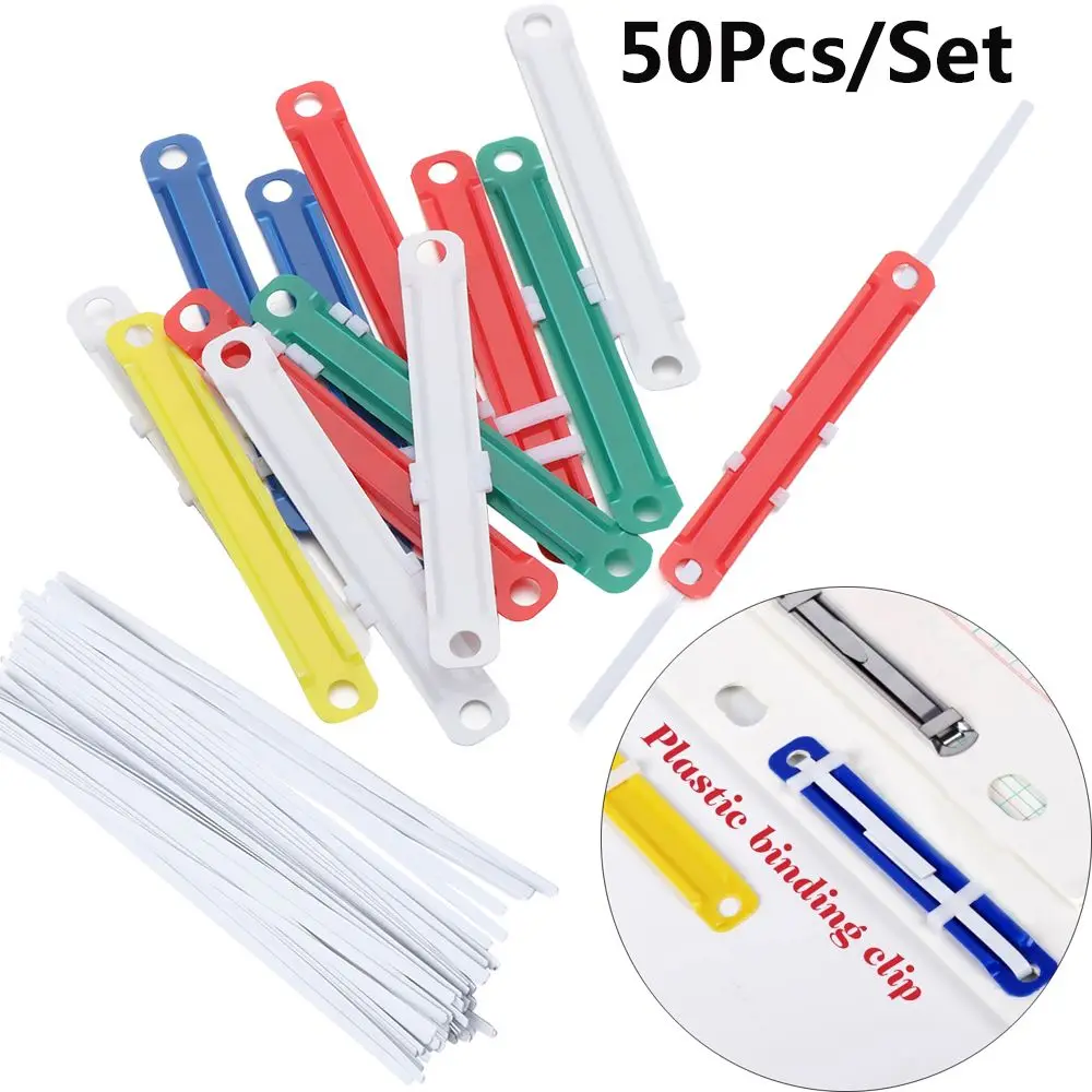 

Useful Office Storage Tool Two-Hole Notepad Binding Clip Document Fasteners Hinged Rings Loose-leaf File Folder