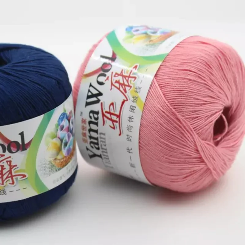 2 шт. 100% хлопчатобумажная кружевная пряжа для ручного вязания 5 # тонкая крючком