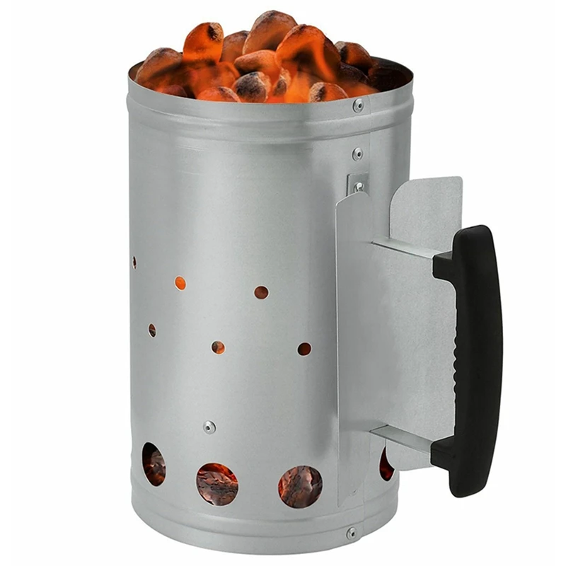 

HOT SALE 2X Outdoor Barbecue Chimney Starter Bbq Charcoal Barrel Ignition Barrel Carbon Grill Steel Igniter Carbon Furnace