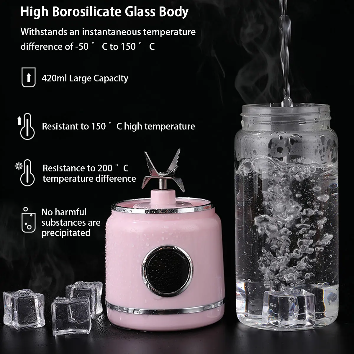 portable electric blenders 304 stainless steel 6 blade blade usb electric blenders mini juicers kitchen appliances free global shipping