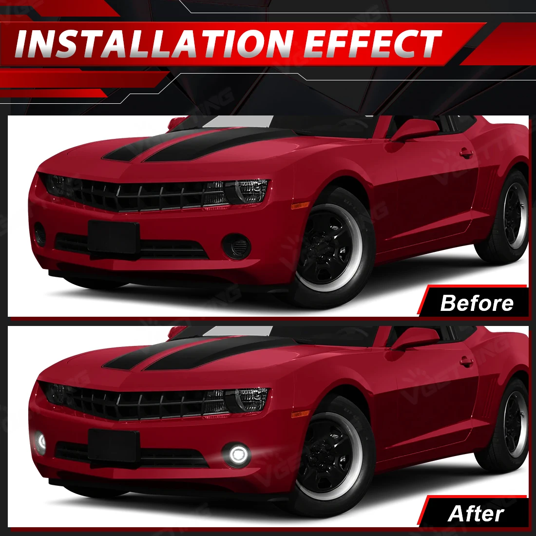 Автомобильные противотуманные фары в сборе для Chevy Camaro 2010 2011 2012 2013, светодиодная передняя фара с угловым глазом и крышками, переключатель, аксессуары для проводки (art.: 3920d46ebd428) - 3920d46ebd428
