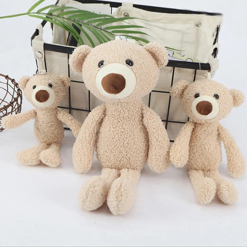 

1pc 20/25/35cm Teddy Bear Stuffed Plush Toys Cute Key Chain Ring Dolls Bag Hanging Decoration For Boy/Girl