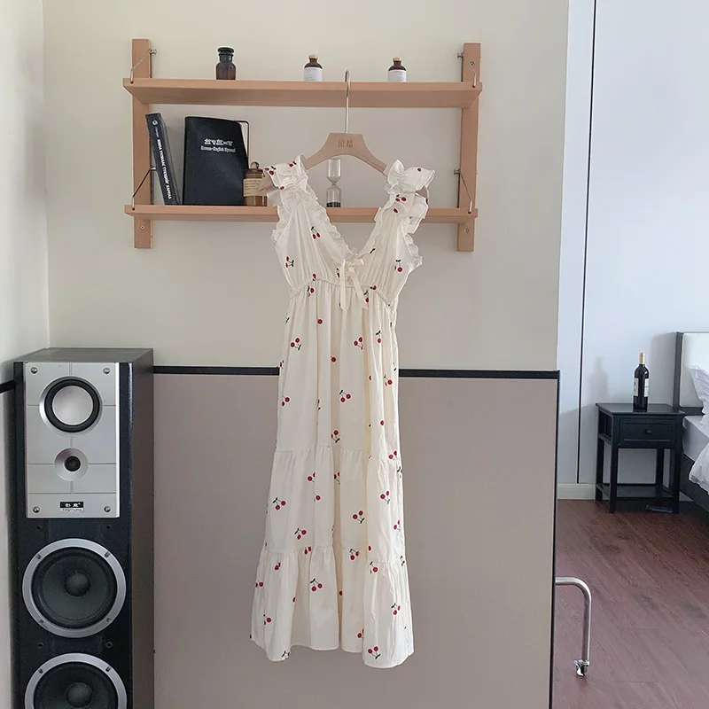 Женская Мягкая ночная рубашка без рукавов с V-образным вырезом