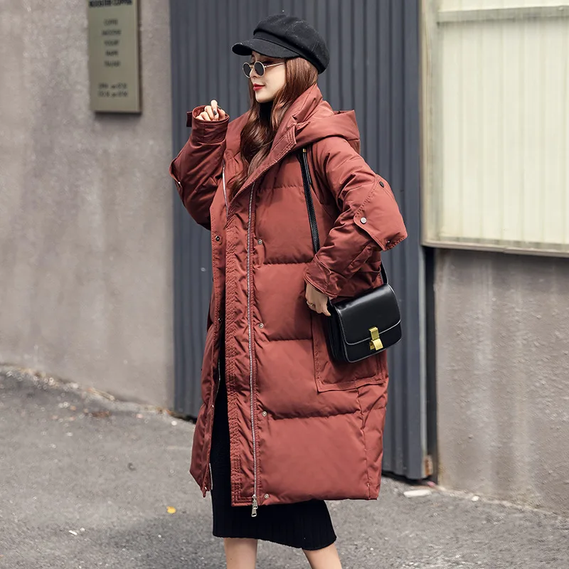 Down Jackets for Women Coats Woman Jacket Outerwear 90% White Duck Warm Oversize Loose Casual Fattening Thickening Coat Winter enlarge