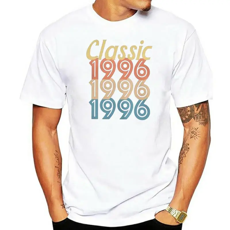 

Men's 1996 Vintage Retro T Shirt 23rd Birthday Gifts Cotton Clothing Vintage 23 Years Old Tee Shirt Gift Idea T-Shirt Plus Size