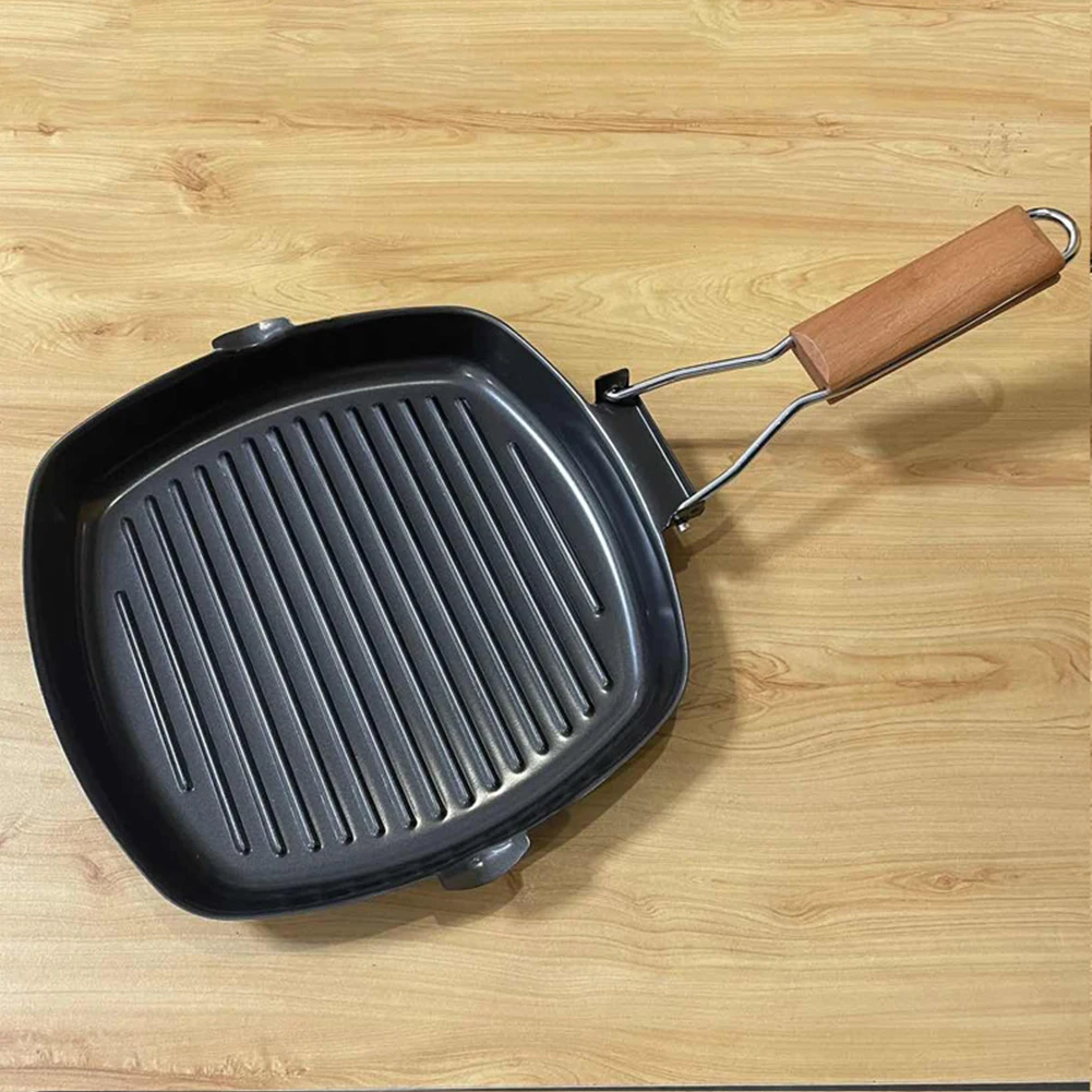 Индукционная совместимая сковорода с антипригарным покрытием сковорода-гриль