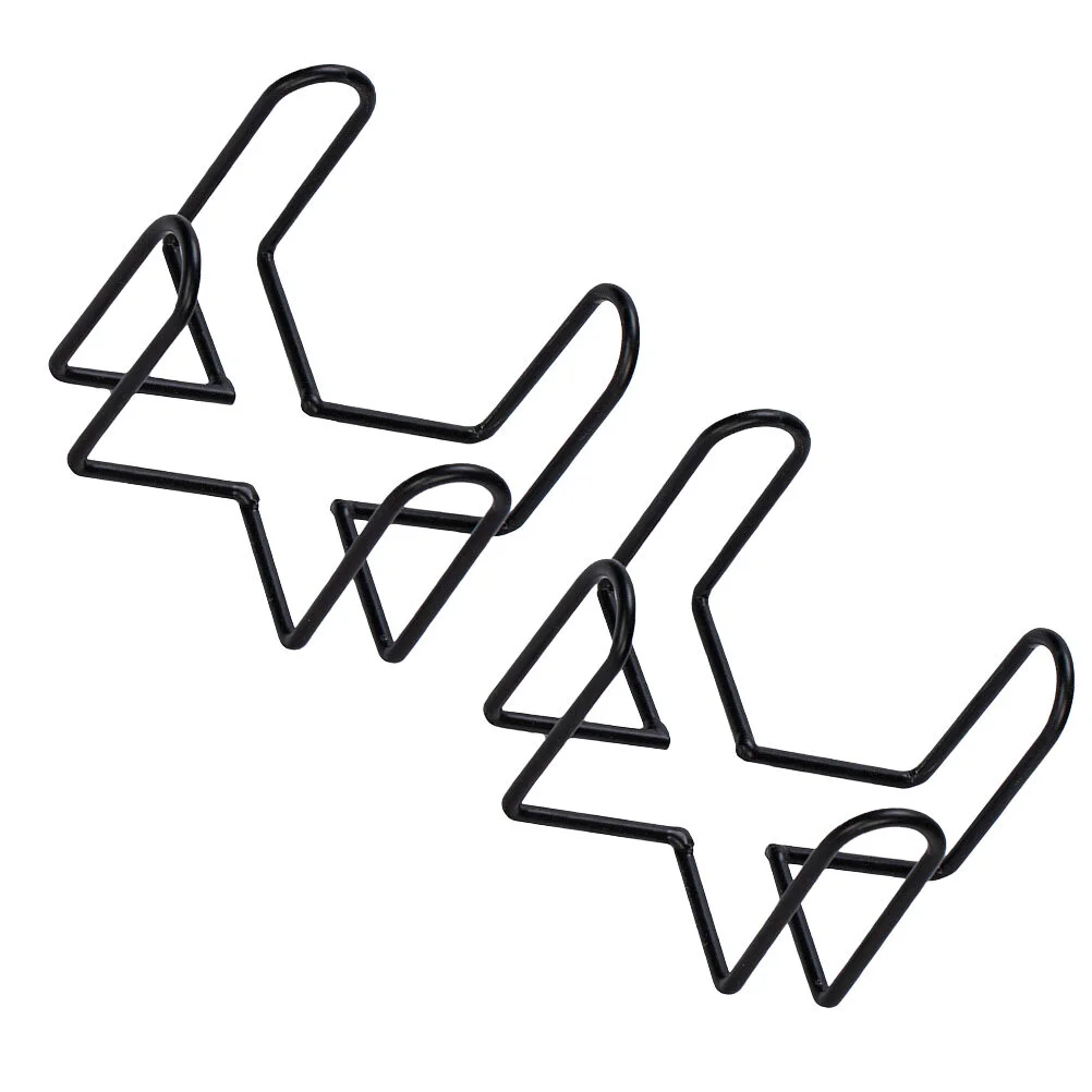 

2 Minimalist Black Metal Coasters Holder for Both Round and Square Coasters, Holds Multiple Sizes and