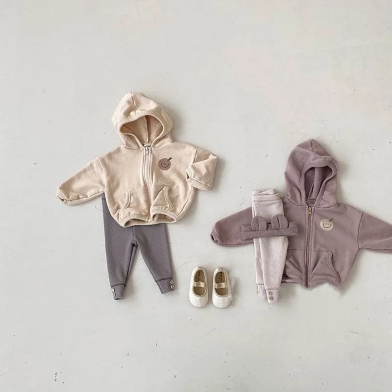 

Spring Kids Boy Girl Zipper Hoodie Korean Toddler Sweatshirt Outerwear Chidren Casual Hoodies Baby Outfits Baby Boys Clothes