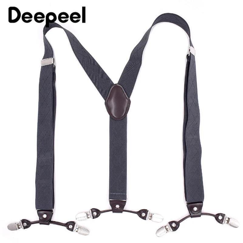 

Мужские Эластичные подтяжки Deepeel, 1 шт., 3,5X12 см, 6 зажимов