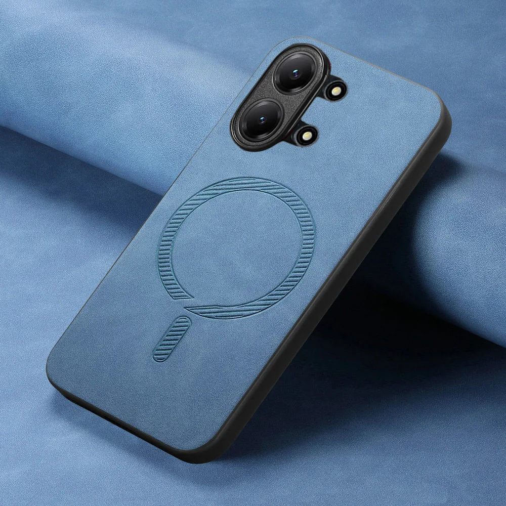 Фото Кожаный чехол-накладка LENS Camera Protect для Xiaomi Poco X8 Pro Max 5G 2026: Роскошный магнитный чехол с поддержкой беспроводной зарядки для Mi Phone X8 8X №2