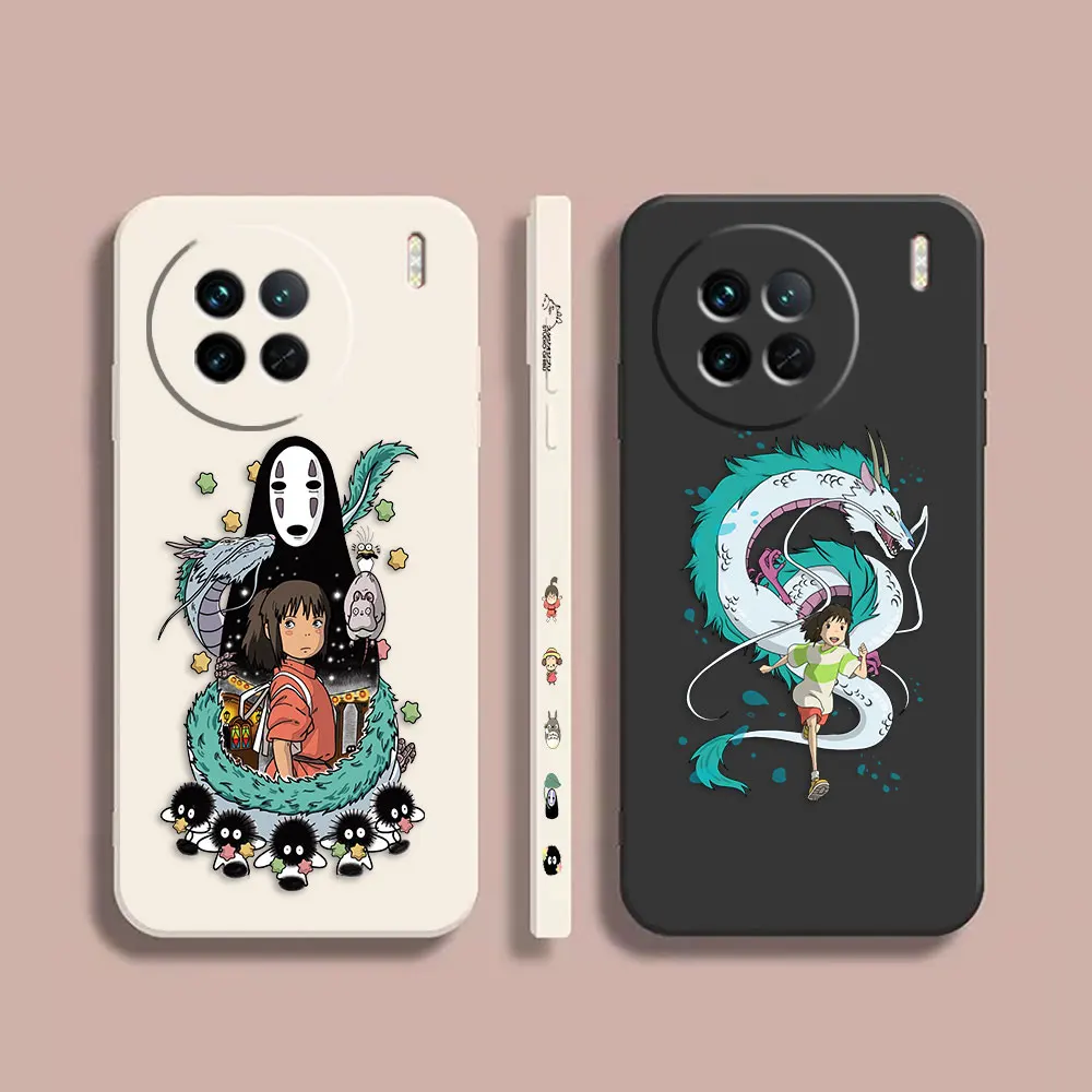 

Case For VIVO X21I X21S X23 X27 X30 X50 X60 X70 X80 X90 PRO PLUS Colour Simple Liquid Silicone Case Spirited Away Totoro No Face