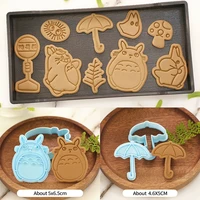 cartoon biscuit mold my neighbor totoro elf 3d three dimensional pressure cutting biscuit cutter household cake baking tools