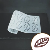 leaf shape chocolate stencil silicone mould transfer sheet cake decorating baking tools chocolate dessert insert mold
