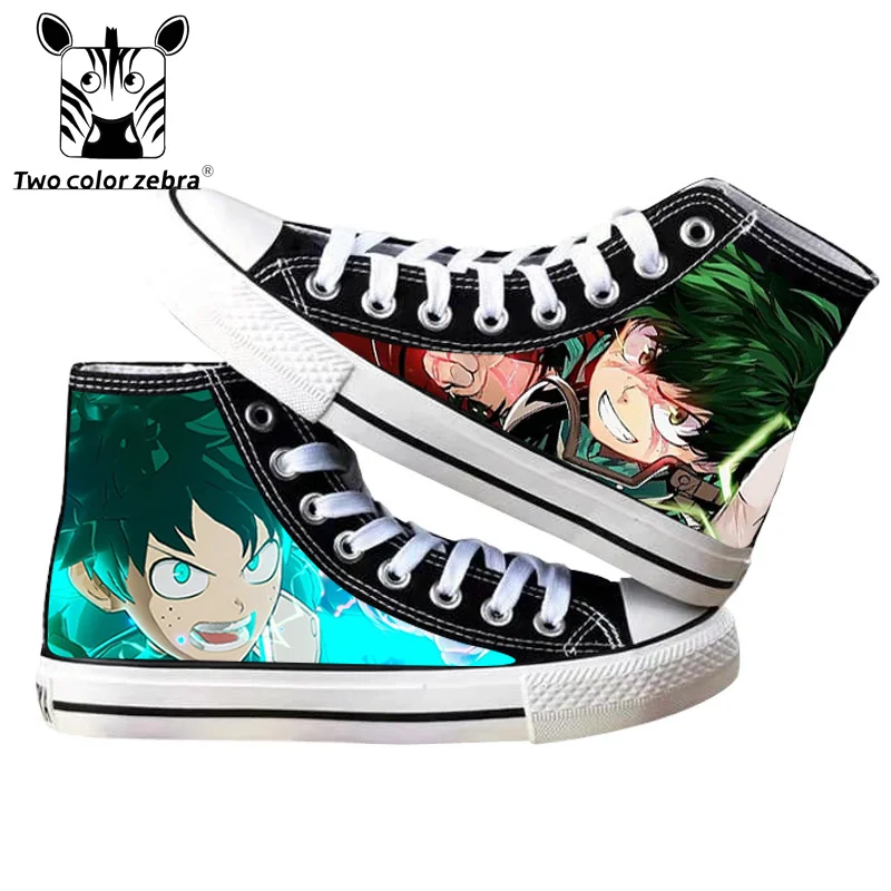 My Hero Academia Todoroki Shoto Midoriya Izuku Surrounding Canvas Shoes Unisex Hand Painted Casual Trendy Shoes