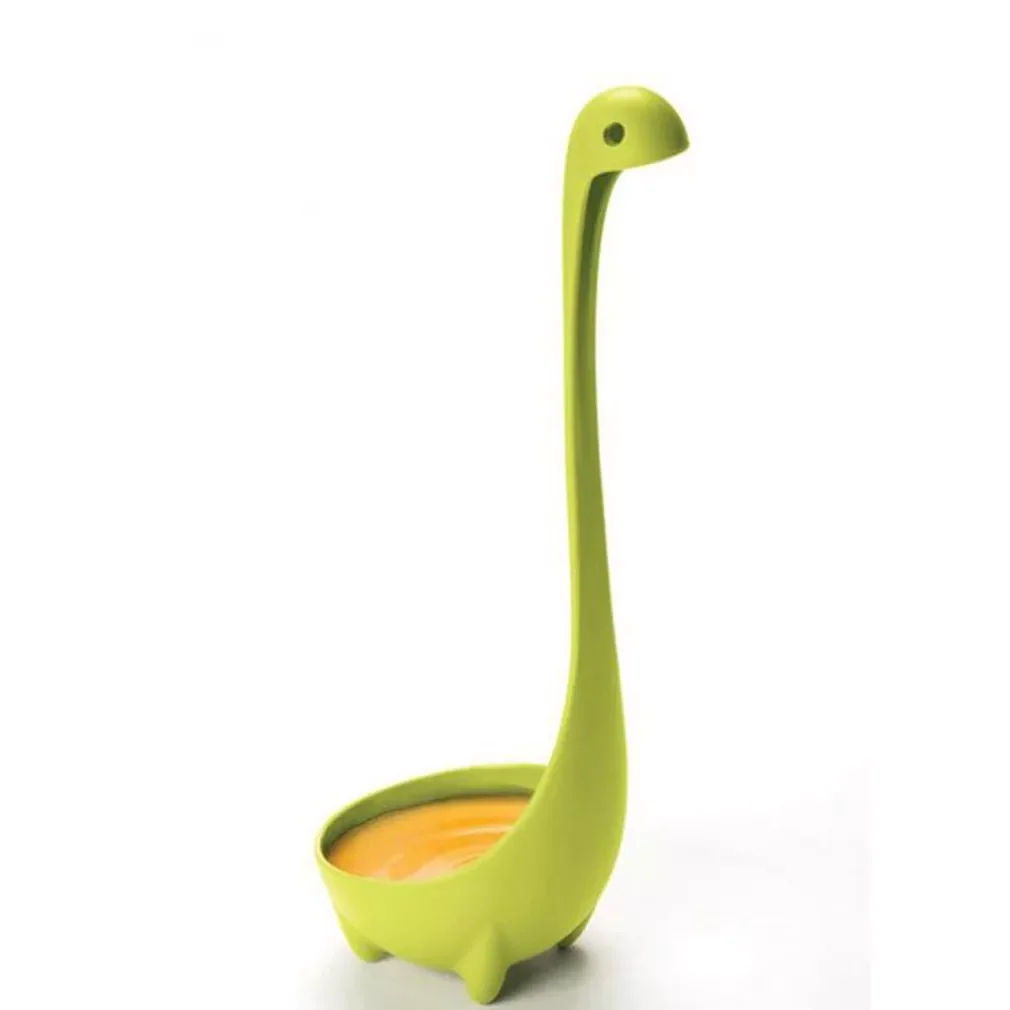 

Creativity Dinosaur Soup Spoon Food Grade PP Long Handle Vertical Spoon Cooking Kitchen Cooking Stirrer Spoon Kitchen Supplies