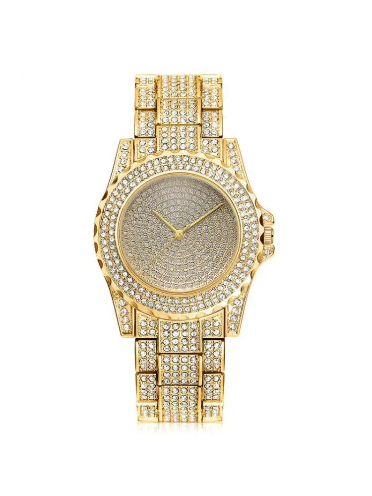 new fashion Iced Out Watches Luxury Date Quartz Wrist Watches Micro pave CZ Stainless Steel Hip Hop Watch For Women Men Jewelry