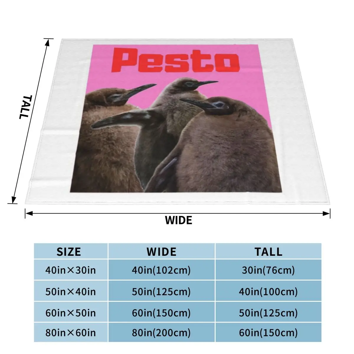 Ультрамягкое Флисовое одеяло Pesto Pinguin