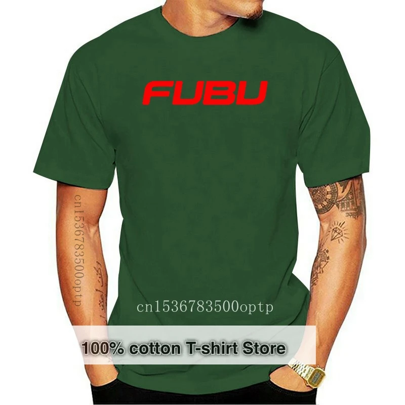 

Fubu Logo Printed Graphic Men Casual Short Sleeves Cotton T Shirts Black Size S-4XL
