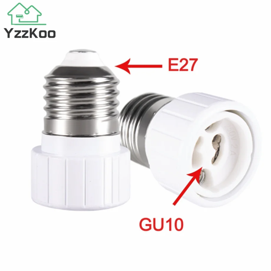 

E27 to GU10 Adapter LED Bulb Socket Standard E27 Interface Fireproof Material Suitable For LED Plant Light Cup Halogen Lamp