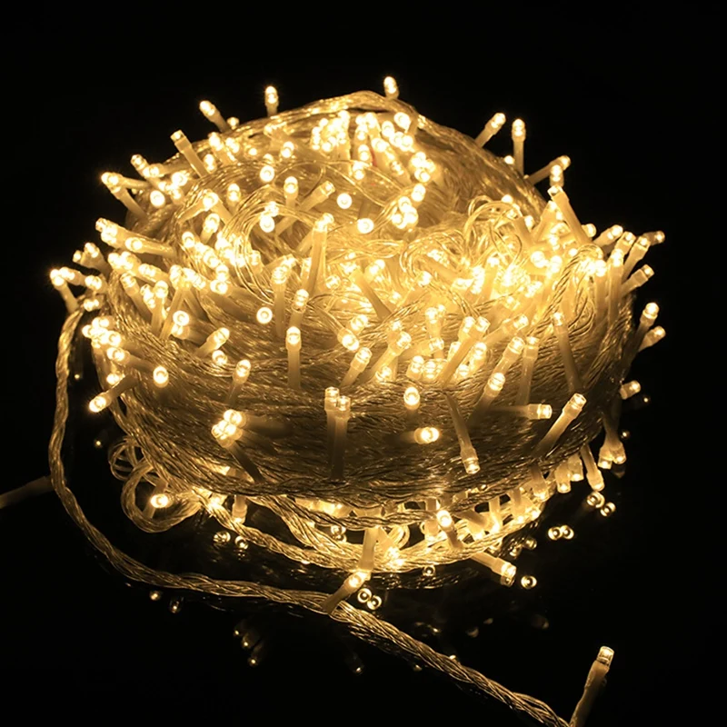 

1 PCS Outdoor Waterproof Curtain Lights Garland Copper Wire Fairy Lights For Wedding Garden Window US Plug