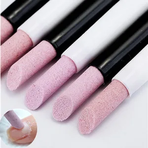 Кварцевые скрабы, каменная пилка для ногтей, инструменты для удаления кутикулы, триммер для эффективного отшелушивания ногтей