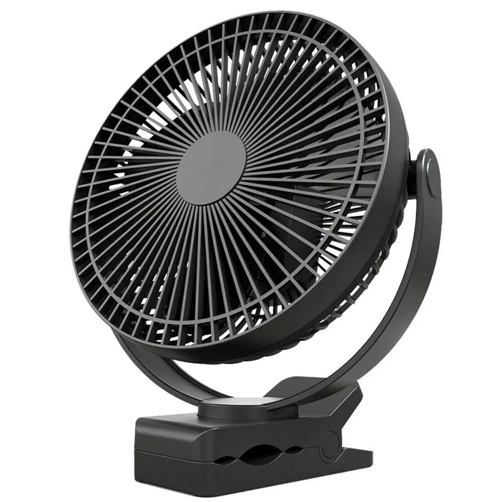 

NEW2023 5-Inch Rechargeable Battery Operated Clip On Fan Air Circulating Usb Fan Portable For Outd Camping Tent Beach Or Car