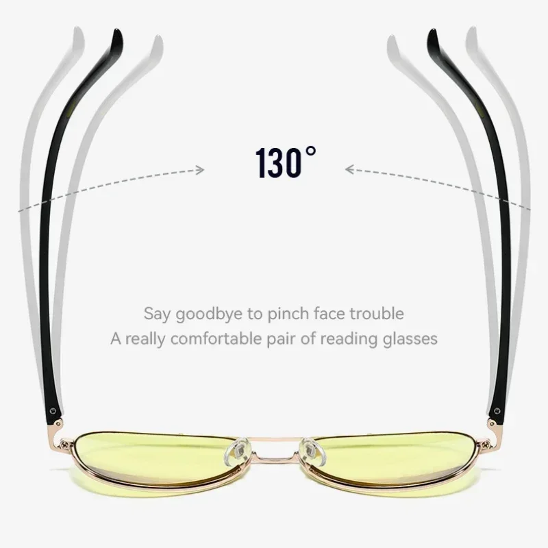 Новые трендовые очки для чтения ночного видения винтажные двухлучевые
