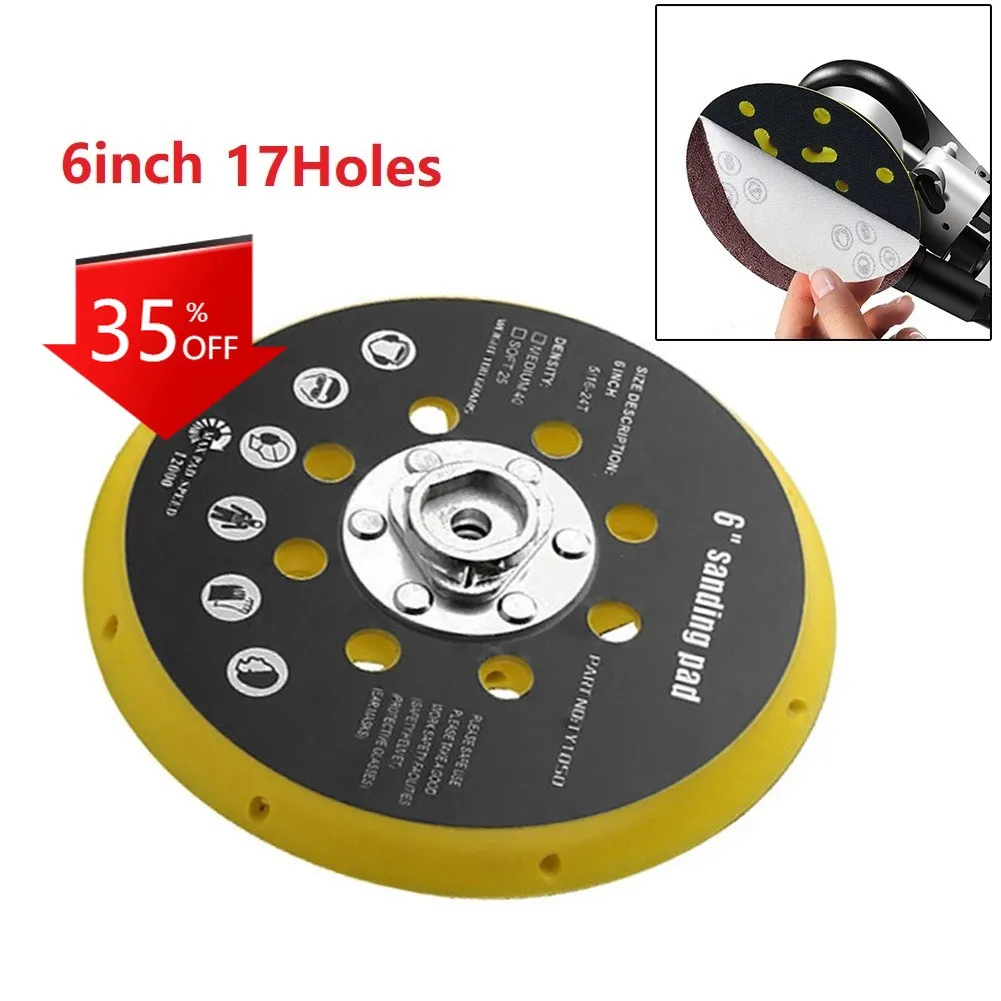 

6 Inch 17 Holes Sander Backing Pad Compatible With Festool RO1 For BO6030 BO6040 For Orbital Sander Power Tool Accessories