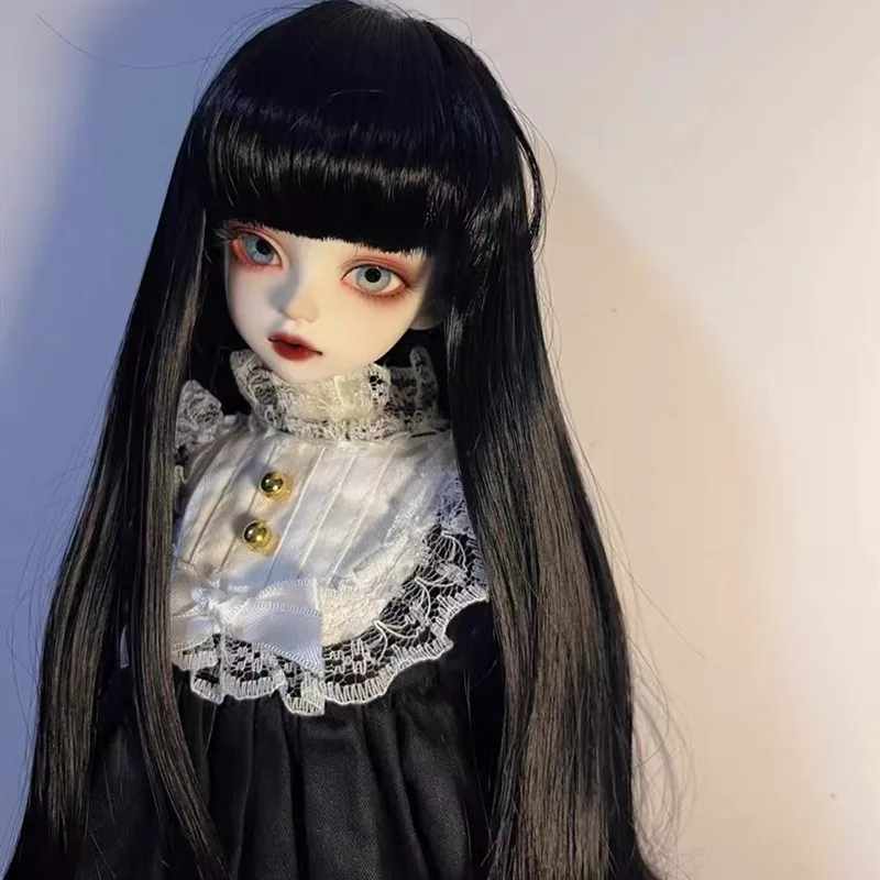 

Парики для куклы BJD, прямые, черные, высокотемпературные, для шарнирных кукол 1/3 1/4 1/6 DD SD MSD YOSD, аксессуары для кукол