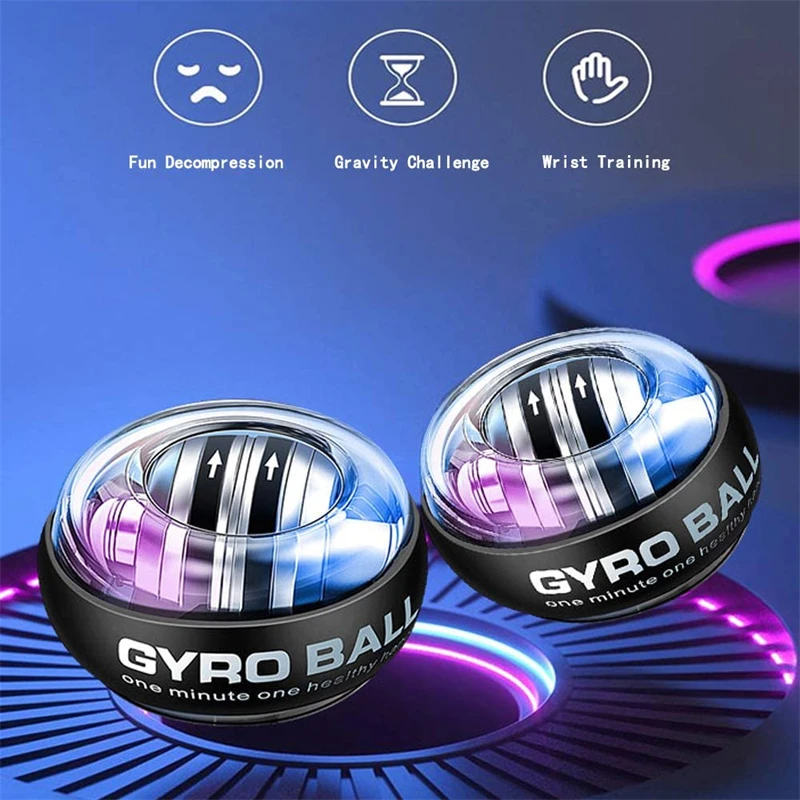 Autostart гироскоп со светодиодом PowerBall ручной тренажер для укрепления предплечья