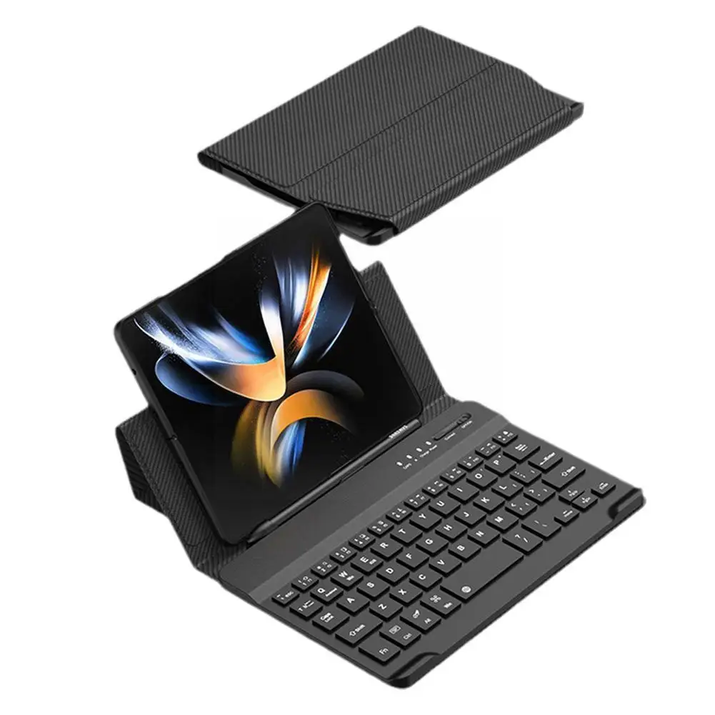 

Беспроводная Bluetooth клавиатура для Z Fold 4 магнитный складной кожаный жесткий чехол для клавиатуры с Fold4 телефон A2d7