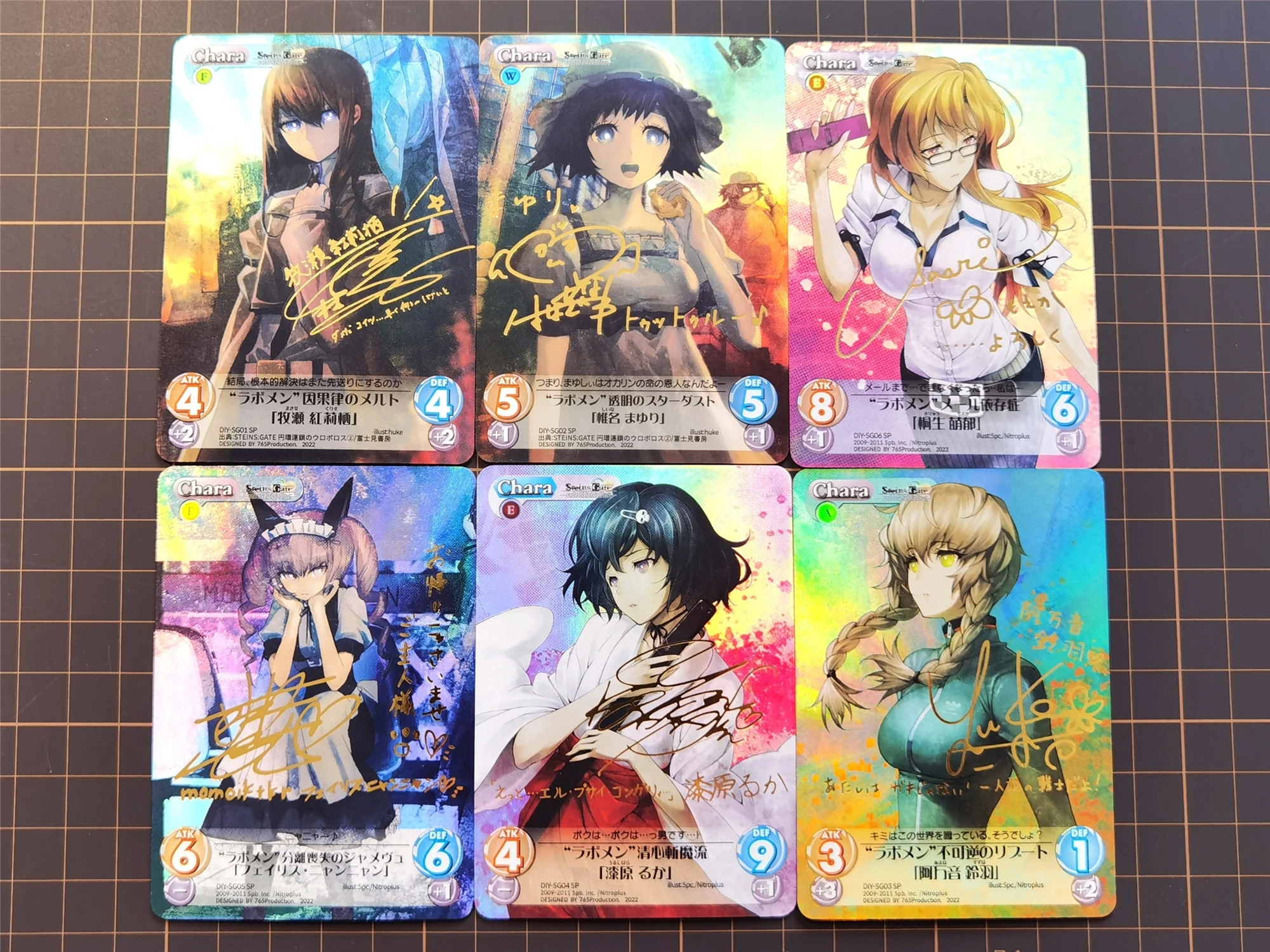 

6Pcs/set Anime EL PSY KONGROO Refractive Foil Glitter Card Signature Card Kawaii Girl Anime Collectible Card Gift