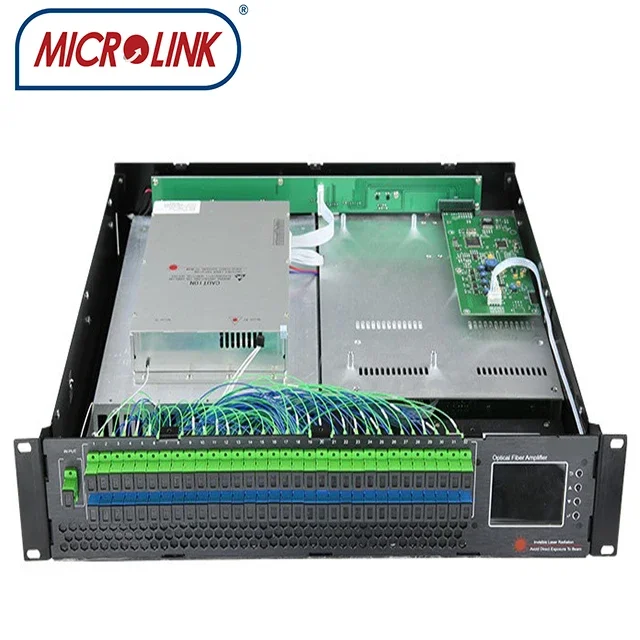 8 16 32 64 Порт 2U EDFA WDM 19 дБм ~ 23 Er/Yb FTTH CATV волоконно-оптический усилитель EYDFA